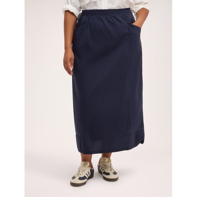 Jupe avec cordon de serrage à la taille bleu <span itemprop=