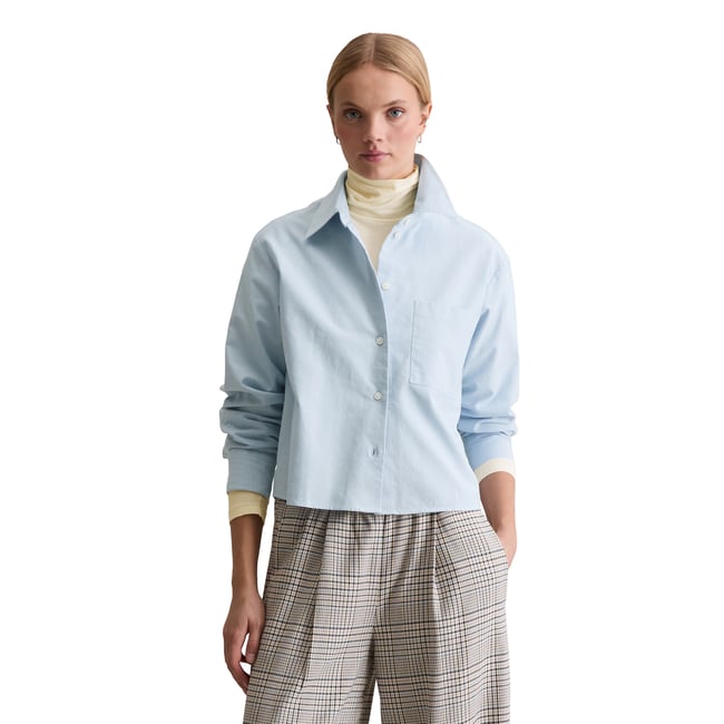 Blouse Oxford cropped en coton organique - MARC O’POLO DENIM