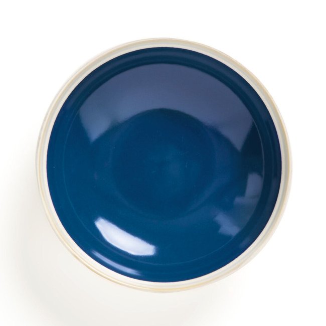Lot 4 assiettes creuses en grès, Déonie bleu LA REDOUTE INTERIEURS