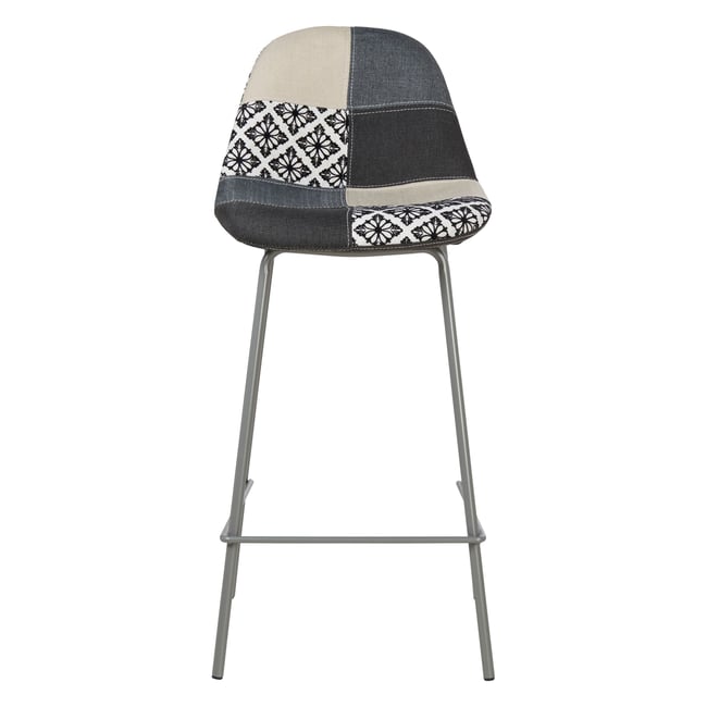 Chaise snack patchwork pied métal gris MOSA Couleur multicolore <span itemprop=