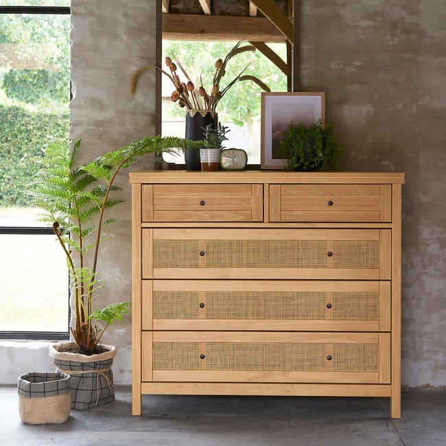 Kommode gabin mit 5 schubladen natur La Redoute Interieurs