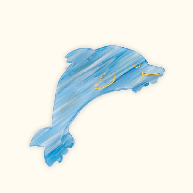 Pince à cheveux Dauphin bleu clair <span itemprop=