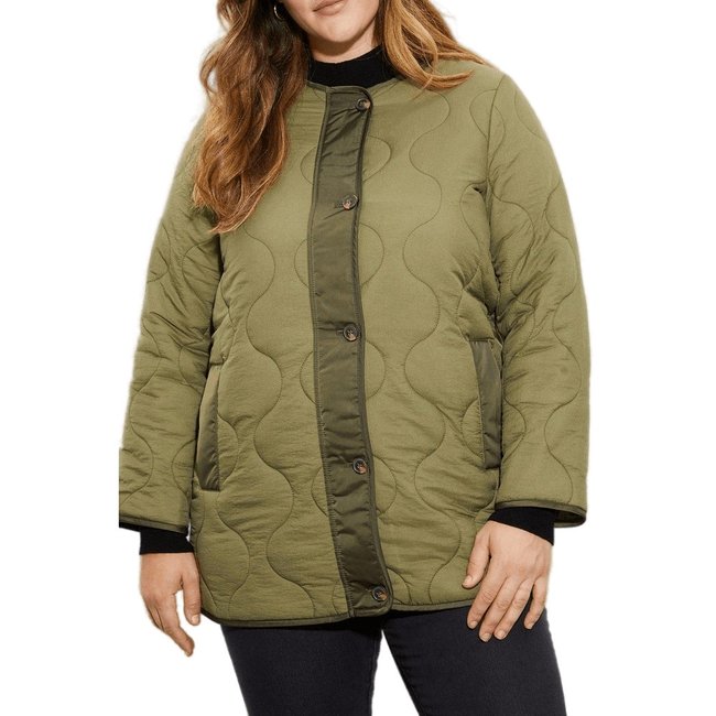 Veste matelassée vert sauge <span itemprop=