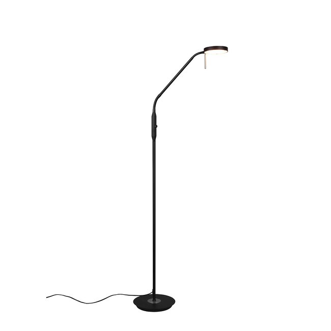Candeeiro de pé Monza, TRIO Lighting preto <span itemprop=