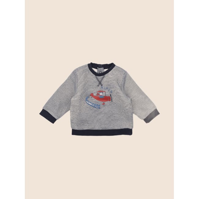 Sweat - Très bon état bleu <span itemprop=