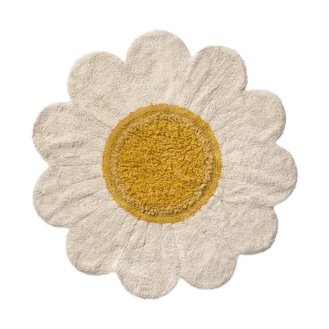 Tapis lavable Marguerite PETALS & PALS Couleur naturel, ivoire, miel foncé, moutarde <span itemprop=