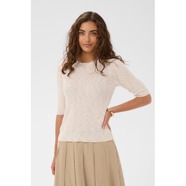 Pullover tricoté blanc whitecap <span itemprop=