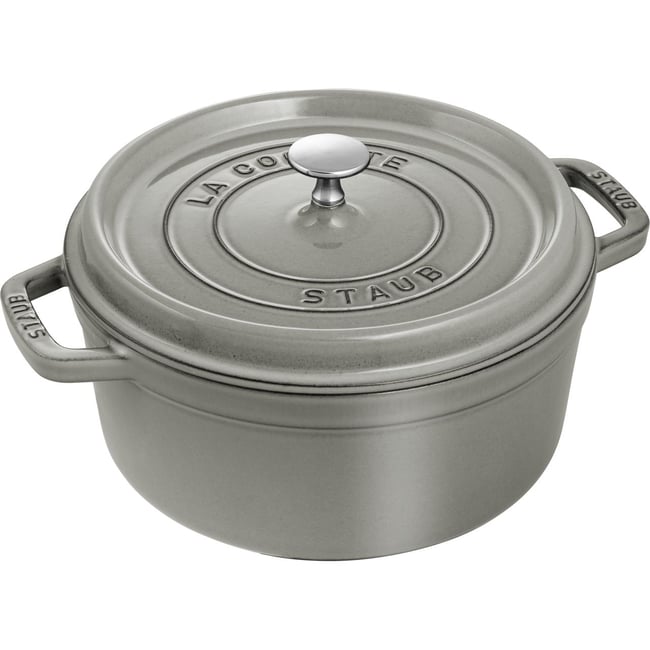 Cocotte ronde 24 cm Gris graphite gris graphite <span itemprop=