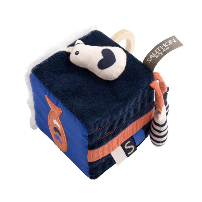 Cube d'activités BABY SAILOR bleu, blanc, orange <span itemprop=