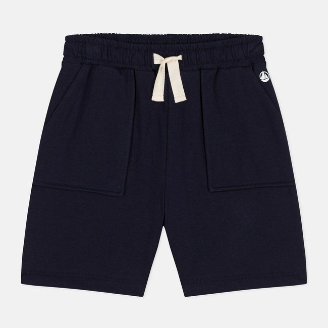 Short de algodón azul marino oscuro <span itemprop=