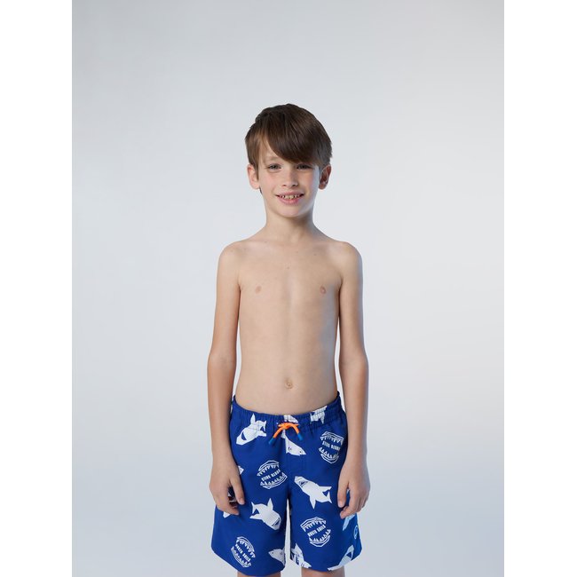 Short de bain à imprimé magique bleu <span itemprop=