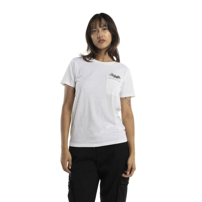 Tee shirt STRASS blanc/noir/jaune <span itemprop=