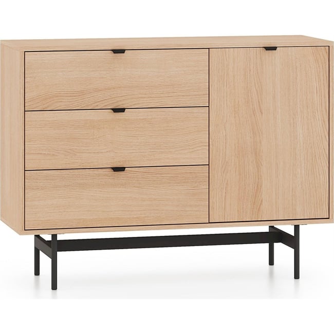 Commode en bois collection HEGGERS Couleur chêne mavelie <span itemprop=