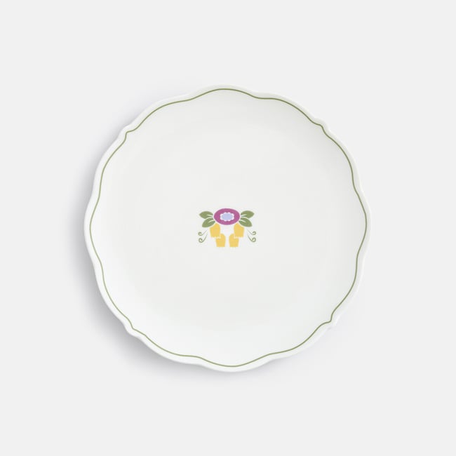 Lot de 4 assiettes à dessert au décor floral, en porcelaine, POPIE imprimé floral LA REDOUTE INTERIEURS