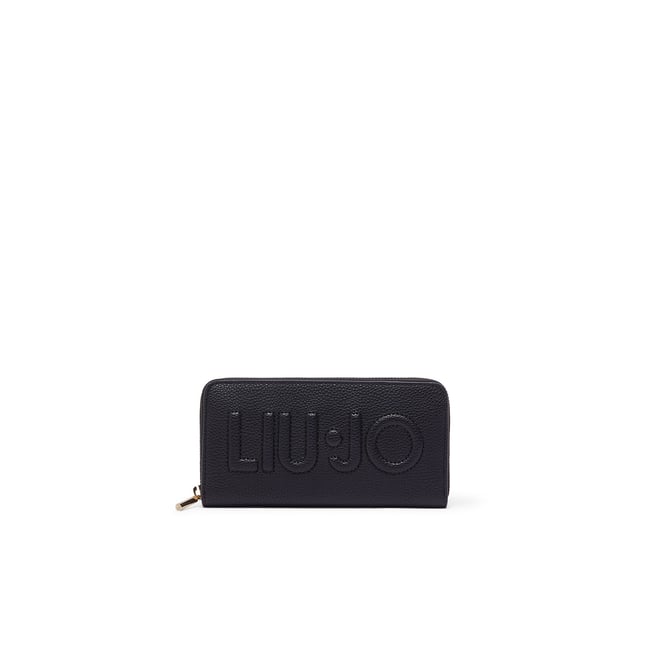 Grand portefeuille avec logo noir <span itemprop=