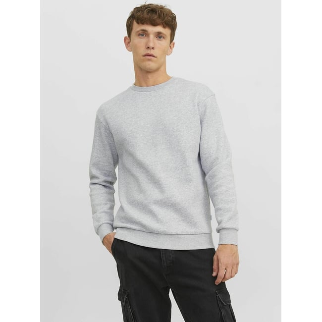 Crew Neck Sweatshirt, light grey, JACK & JONES