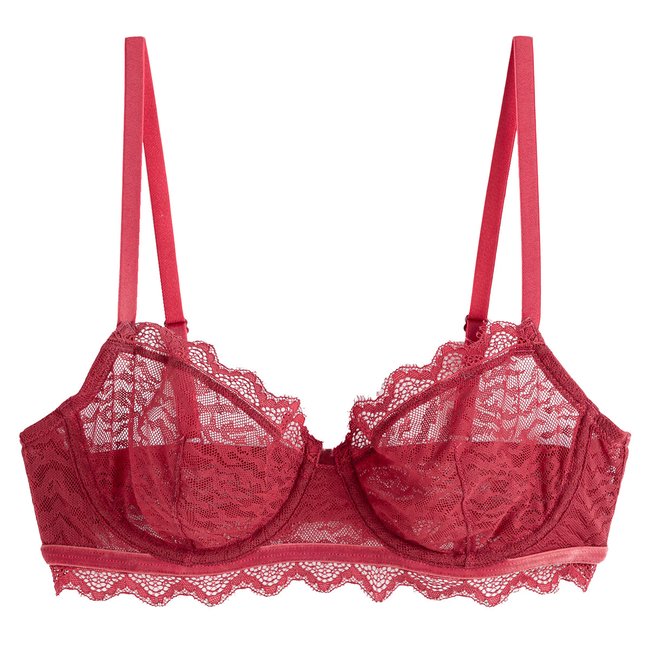 Soutien gorge corbeille en dentelle bordeaux Yse X La Redoute La Redoute