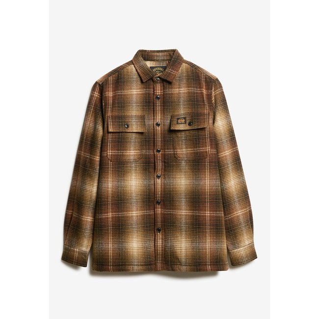 Sovracamicia a quadri quadri marrone SUPERDRY