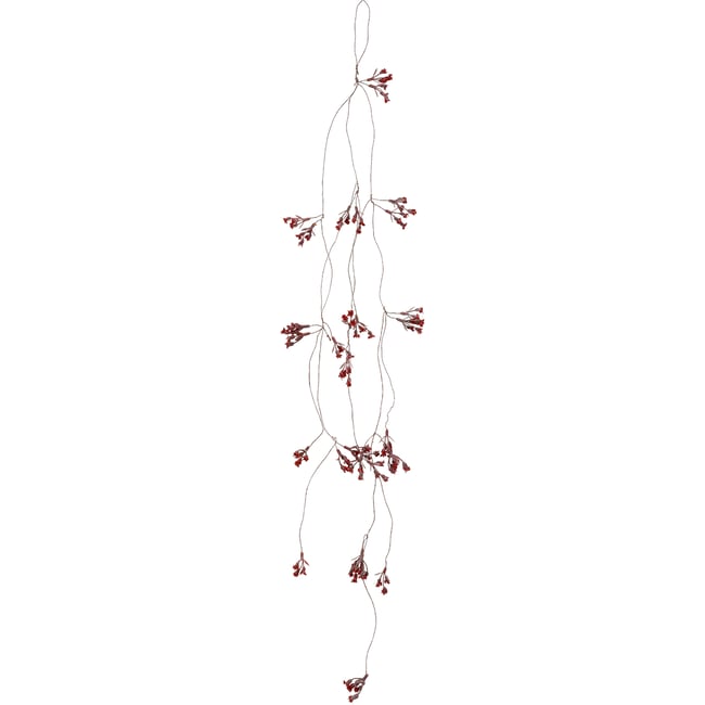 Guirlande à suspendre de mini fleurs artificielles H106 Couleur rouge <span itemprop=
