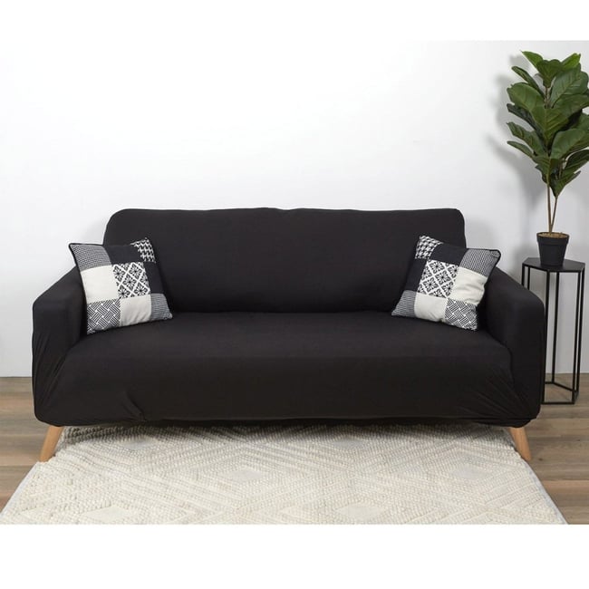 Housse De Canapé 3 Places Extensible Gris - DECORATIE