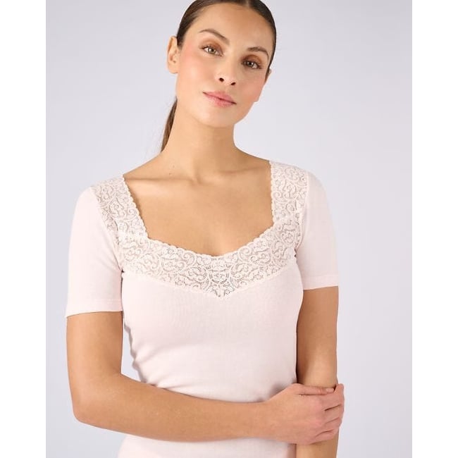 T-shirt in maglia a maniche corte in puro cotone pettinato - DAMART