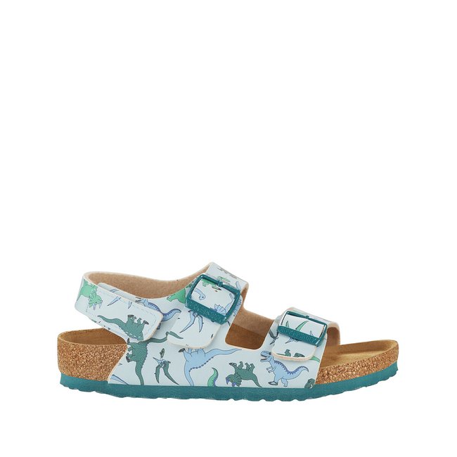 Sandales Milano bleu imprimé <span itemprop=