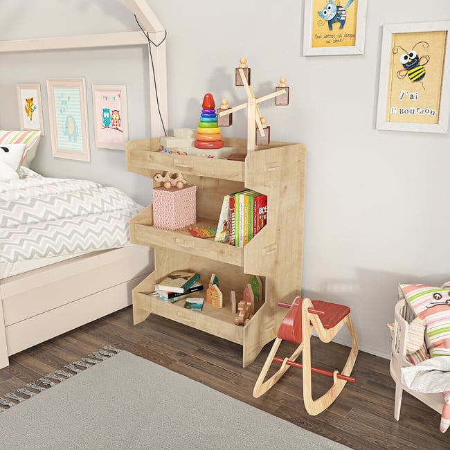 Полка для книг, Fesa / Феса цвет дуб SO'HOME