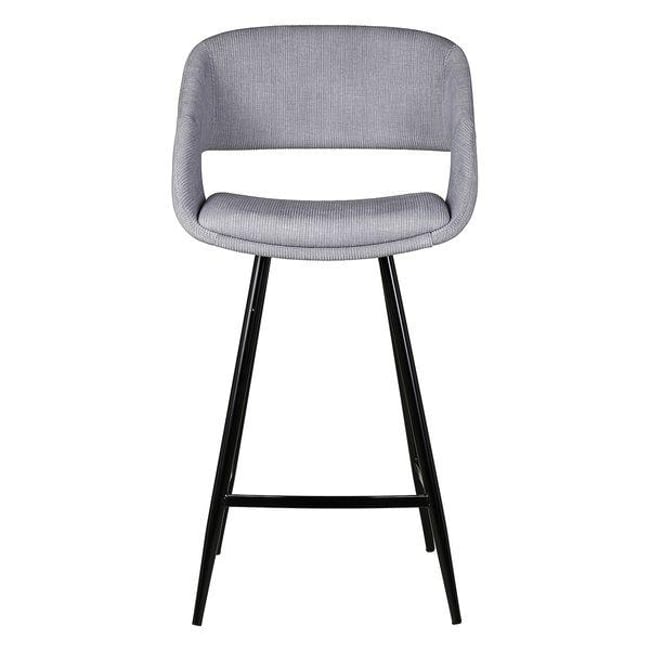 Chaise snack tissu texturé gris pied ADA - ZAGO