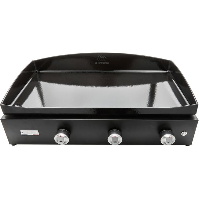Plancha gaz Pure 375 Noir 3 brûleurs à poser, 75x40 cm noir <span itemprop=