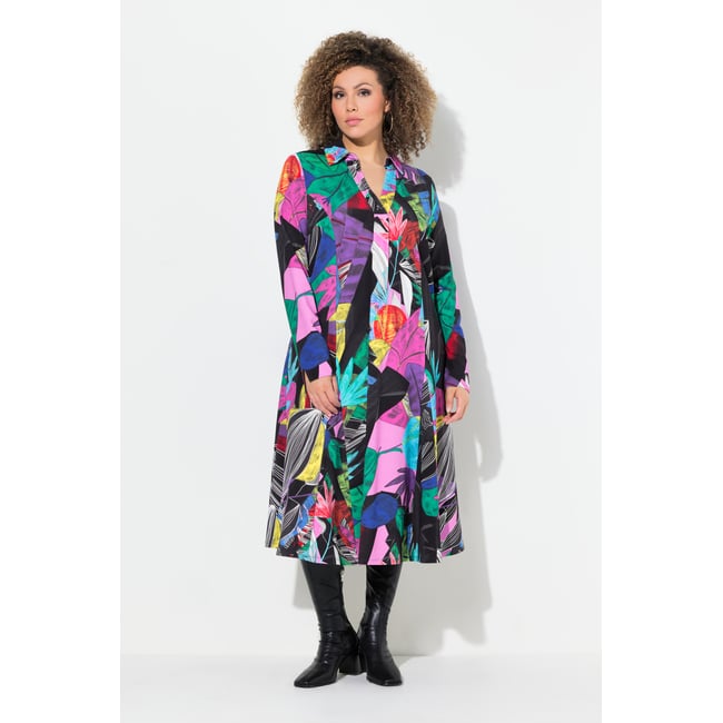 Robe en jersey à manches longues noir <span itemprop=