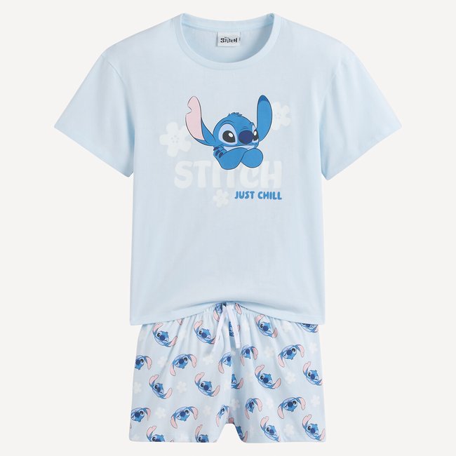 Pyjashort Stitch bleu <span itemprop=