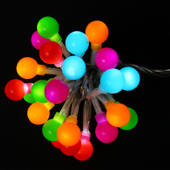 Guirlande exterieur cerise gourmande Couleur multicouleur <span itemprop=