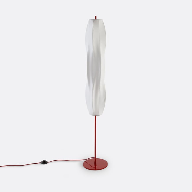 Lámpara de pie, de hierro, altura 147 cm, PALUPO burdeos <span itemprop=