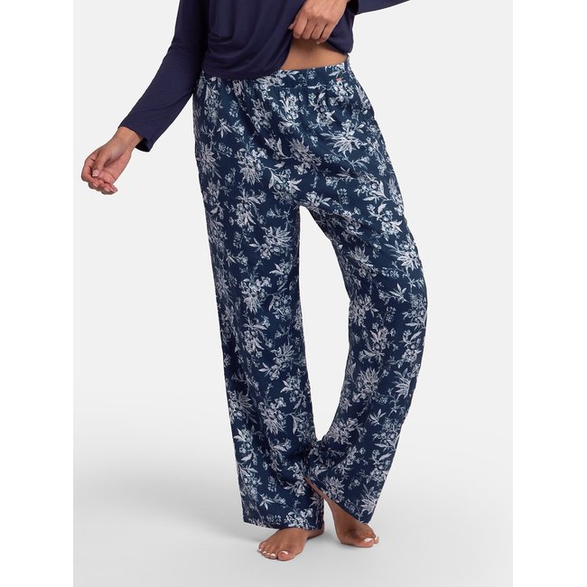 Calças de pijama, Elliana estampado fundo azul <span itemprop=