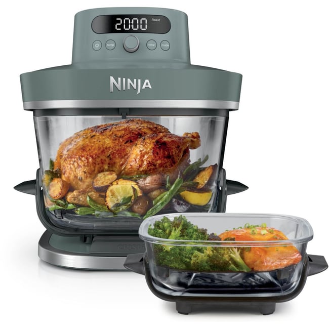 Friteuse sans huile CRISPi PRO 7-en1, 2 récipients en verre de 5.7 et 2.3L, AS101EUGY, Vert Ash Grey - NINJA