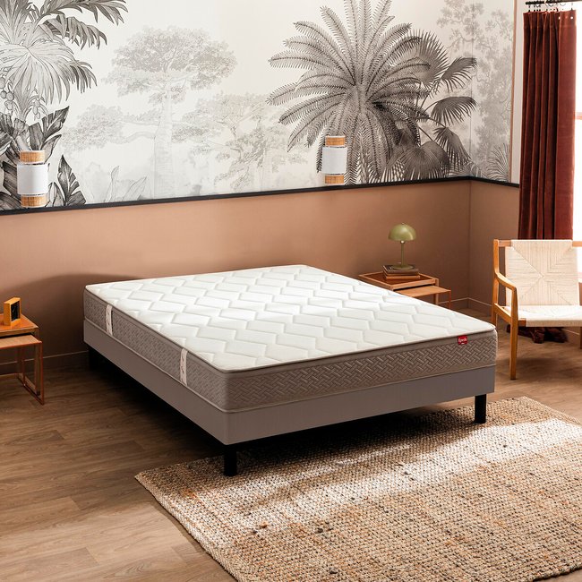 Colchón 540 firme con muelles ensacados, Itinéraire blanco/gris topo <span itemprop=