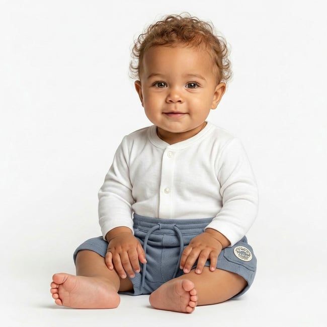 Short bébé - Très bon état bleu <span itemprop=