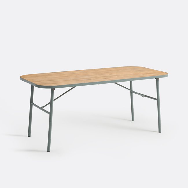 Hanso Acacia Garden Table with Folding Legs, acacia/green, LA REDOUTE INTERIEURS