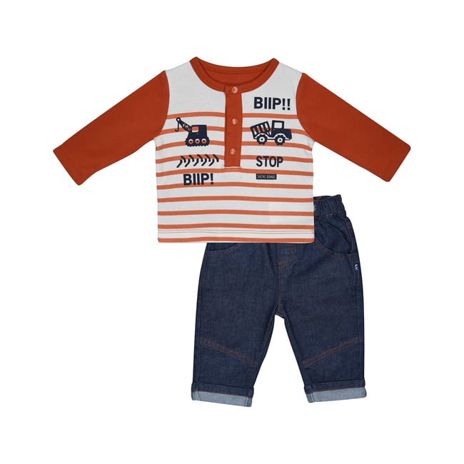 Tshirt pantalon ingmar jean bebe rouge <span itemprop=