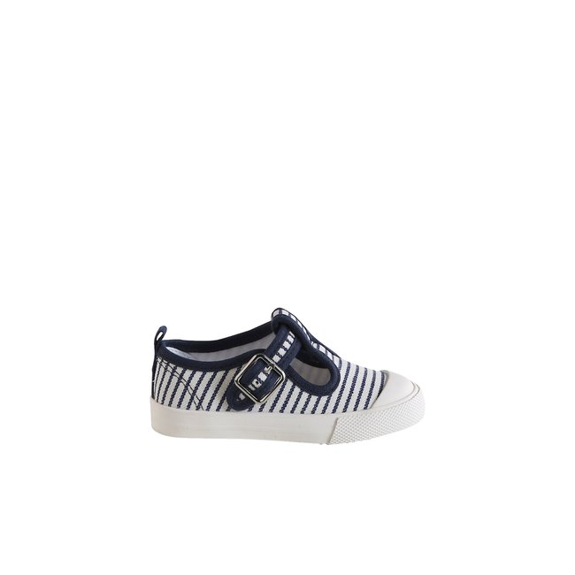 Babies toile rayé bleu <span itemprop=