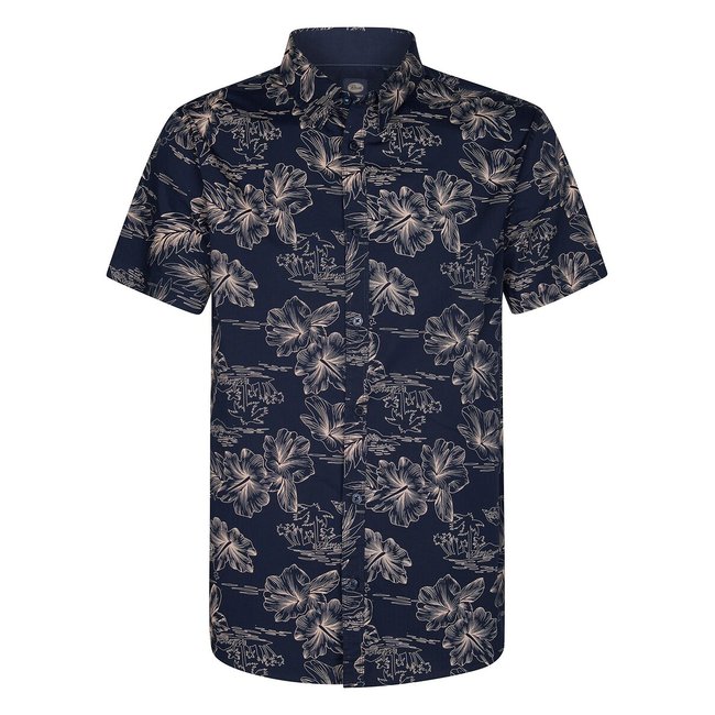 Blusa estampado floral azul marino <span itemprop=