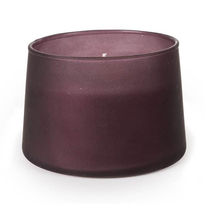 Frosted Plum Glass Tapered Candle, plum, SO'HOME