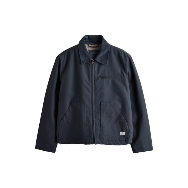 Veste en toile déperlante et peau lainée - NEXT