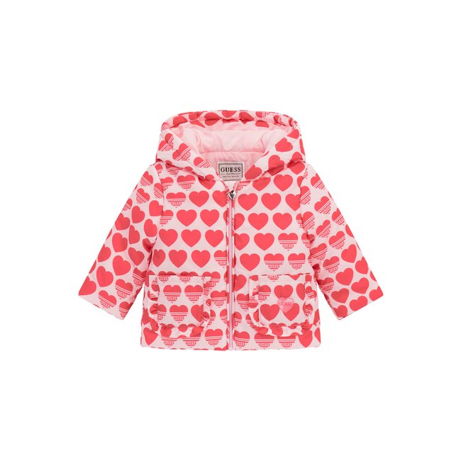 Doudoune Imprimé All-Over rose <span itemprop=