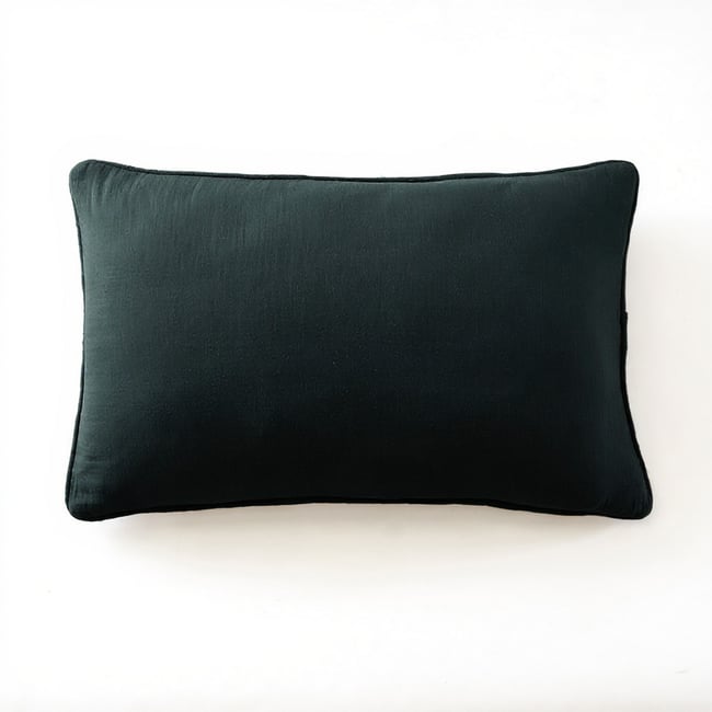 Coussin rectangulaire déhoussable 40x60 cm Gaze de Coton Terra Sapin sapin <span itemprop=