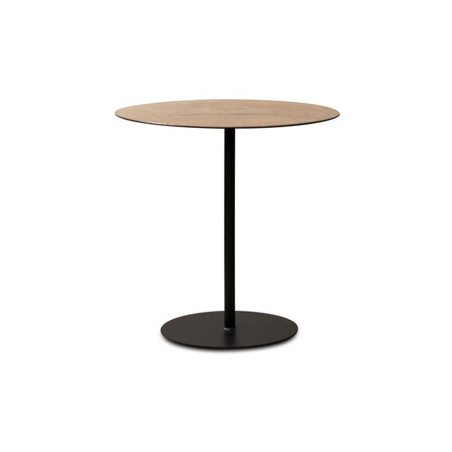 Table d'appoint en métal XYLÈME Couleur bois clair <span itemprop=