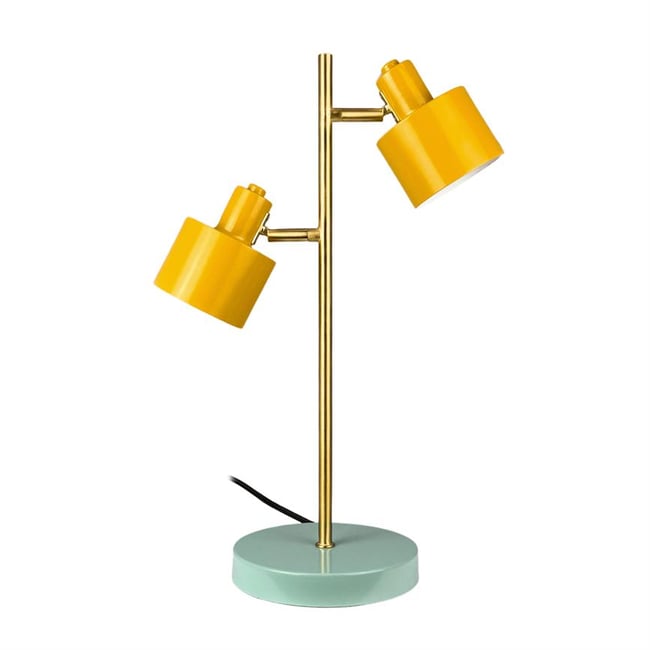 Lampe à poser Ocean en métal coloris curry et turquoise, H 41,7 cm Couleur curry / turquoise <span itemprop=