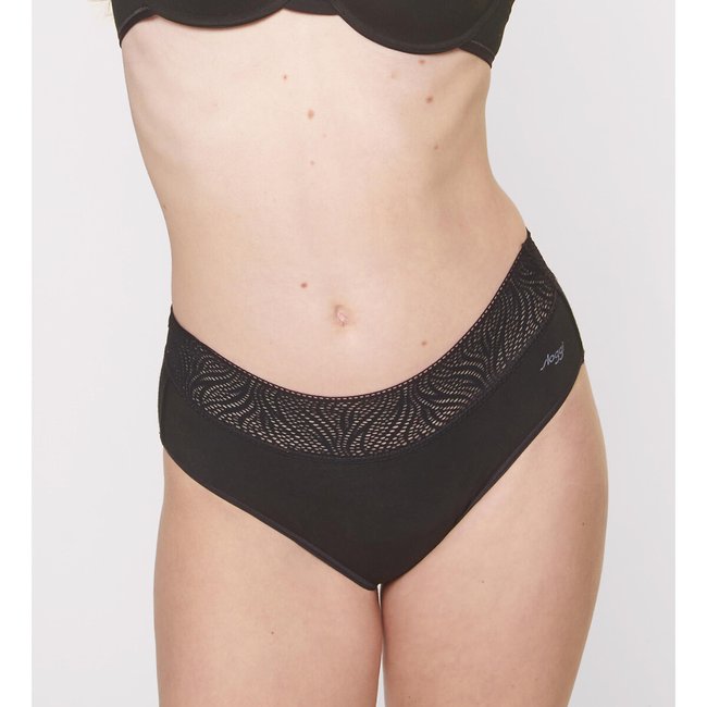 Menstruations-Shorty Period Pants, hohe Saugstärke schwarz <span itemprop=