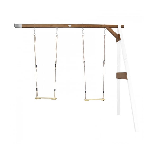 AXI Portique mural en bois Blanc Marron 2 agrès 160x244x207cm - AXI HOUSE