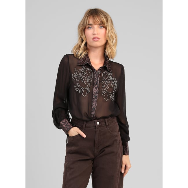 Chemise SALAMBA noir <span itemprop=